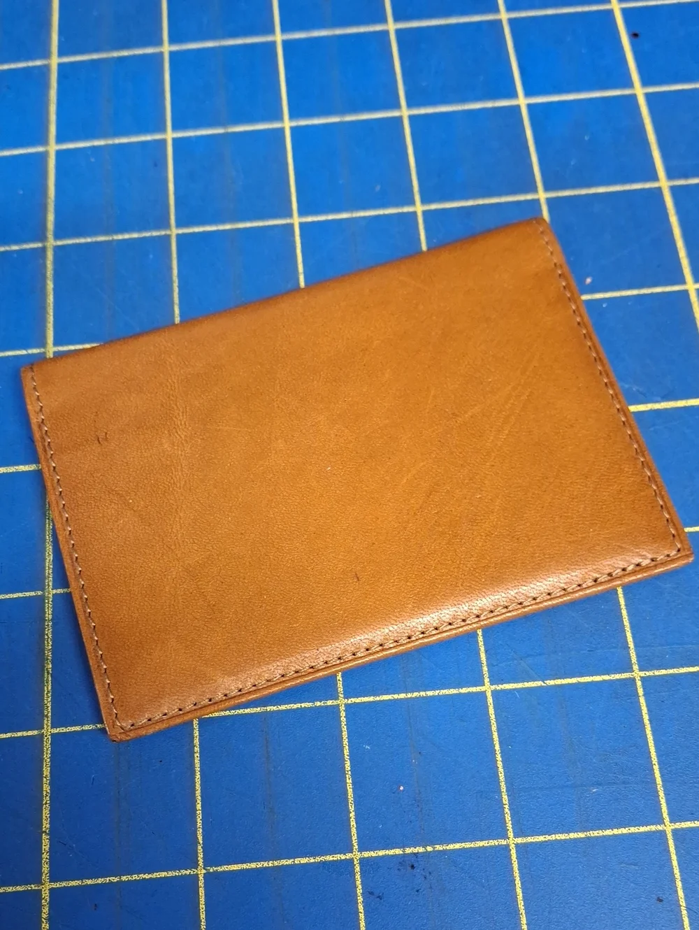 G.H.Bass & Co Tan Leather Card Wallet 4x3 New
